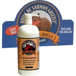 Huile de saumon pour chien - 250 ml - Grizzly de marque :