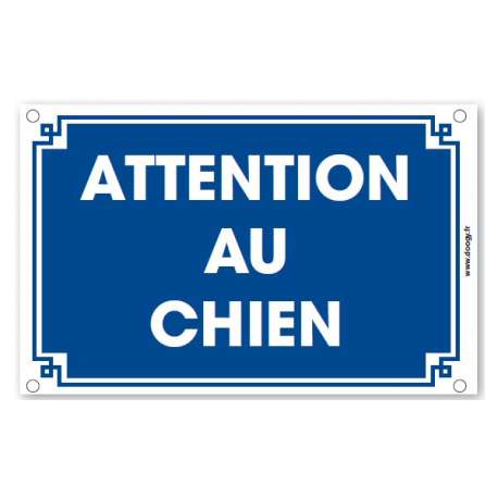 Plaque Attention Au Chien 15x20cm