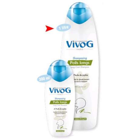 Shampooing pour chiens Vivog Poils longs - 300ml et 1L de marque : VIVOG