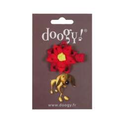 Noeud rouge fleur - Fermoir pince de marque : CANISLANA For dogs