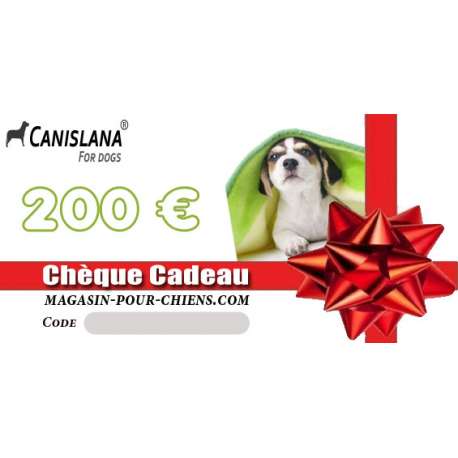 Chèque cadeau 200 € de marque :