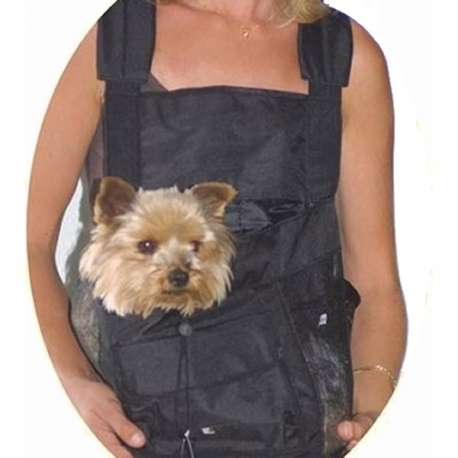 Sac Ventral Noir Transport Petit Chien Ou Chat Canislana